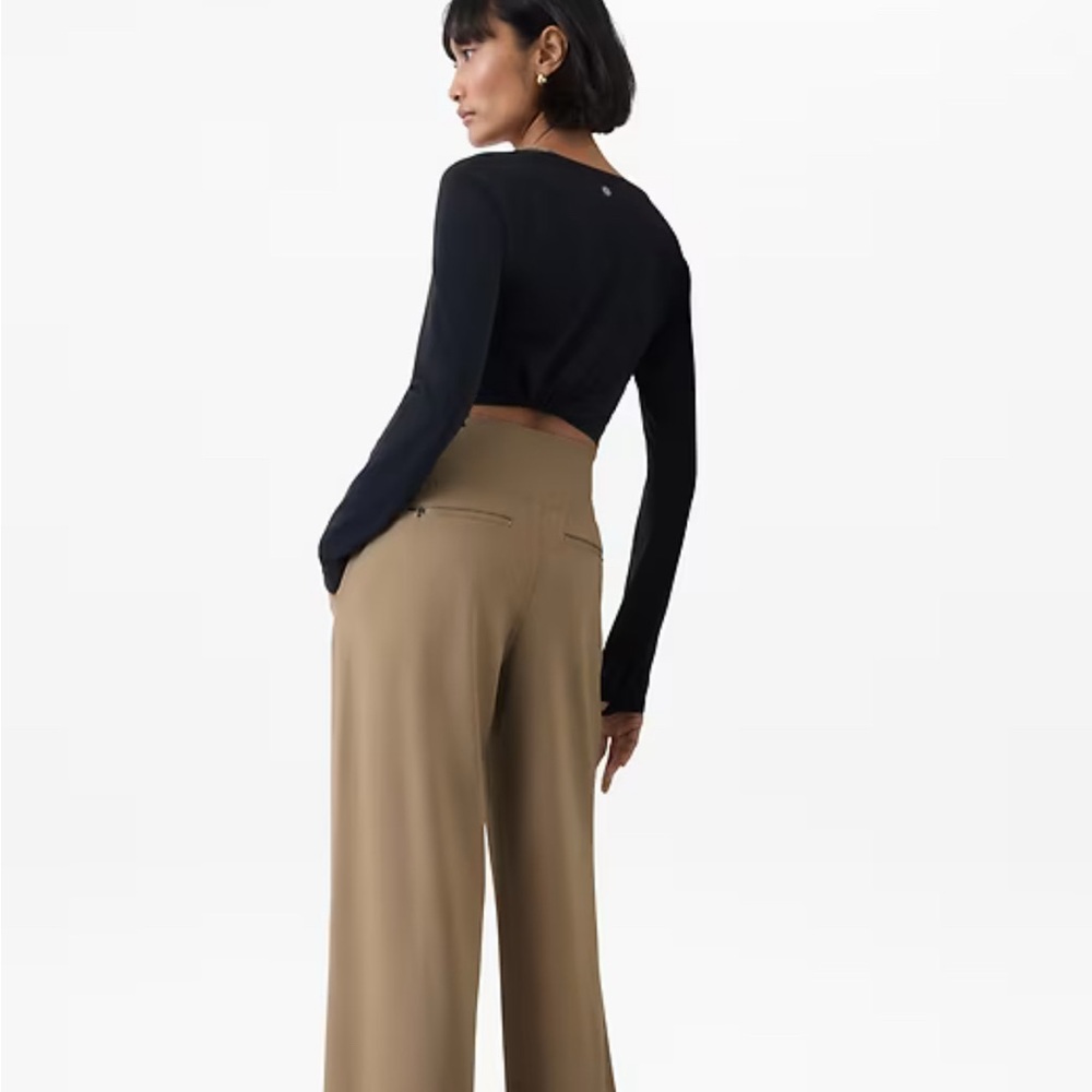 Athleta Tan Wide-Leg Women's Pants